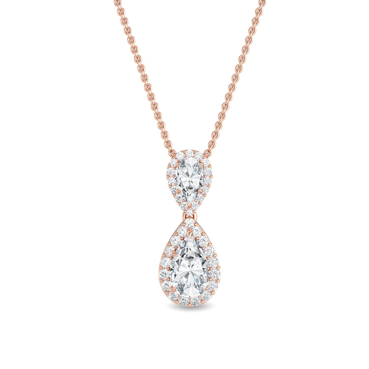 Rose Gold / 1.28ct Lab Grown Diamond Pendant