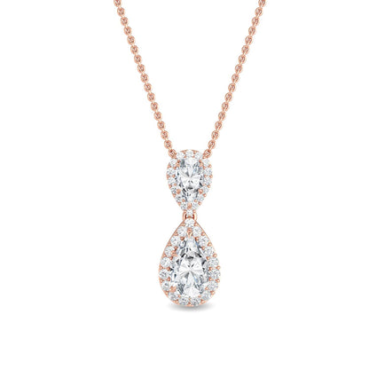 Rose Gold / 1.28ct Lab Grown Diamond Pendant