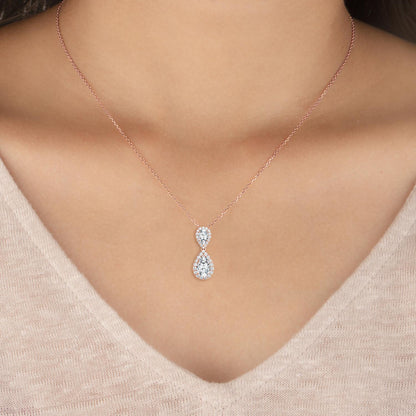 Rose Gold / 1.28ct Lab Grown Diamond Pendant