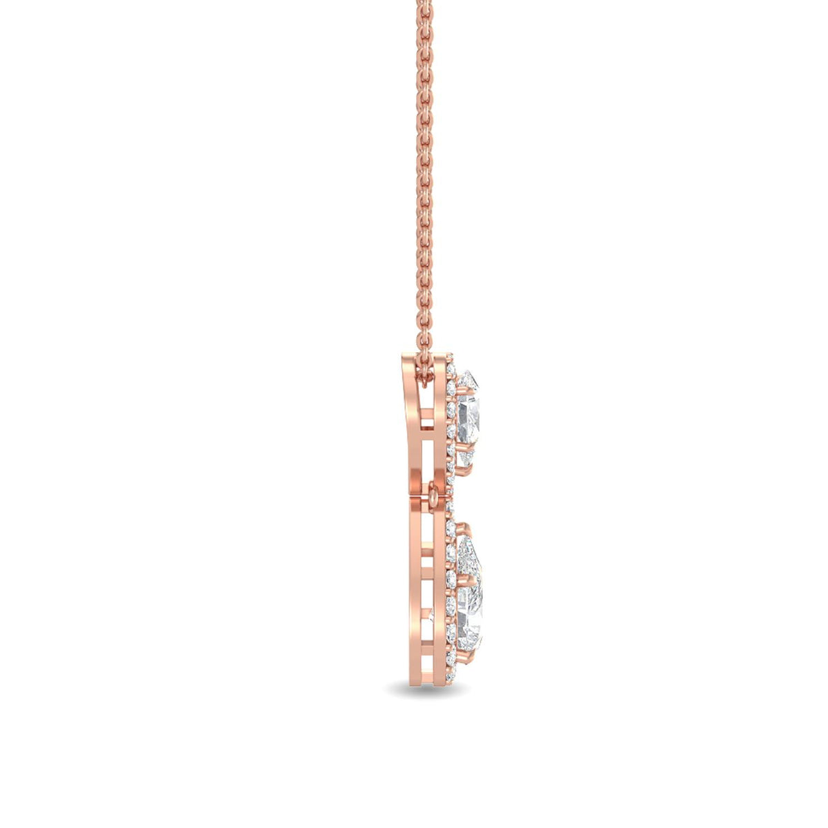 Rose Gold / 1.28ct Lab Grown Diamond Pendant