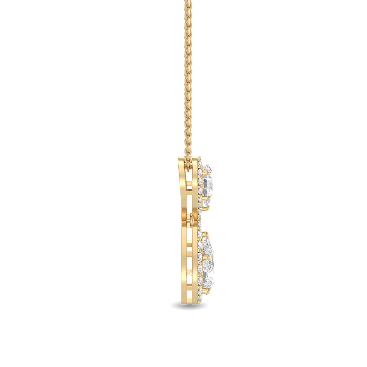 Yellow Gold / 1.28ct Lab Grown Diamond Pendant