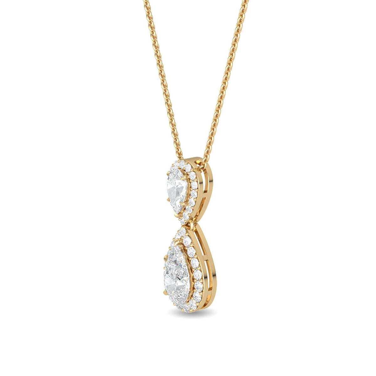 Yellow Gold / 1.28ct Lab Grown Diamond Pendant