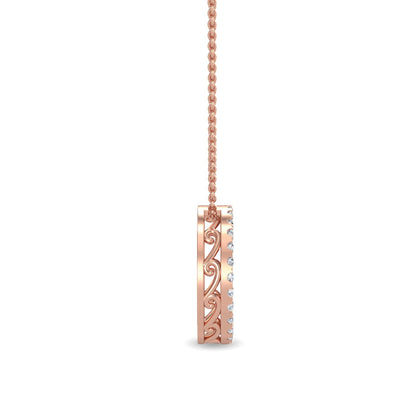 Rose Gold / Lab Grown Diamond Cluster Pendant