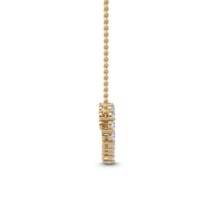 Yellow Gold / Lab Grown Diamond Heart Pendant