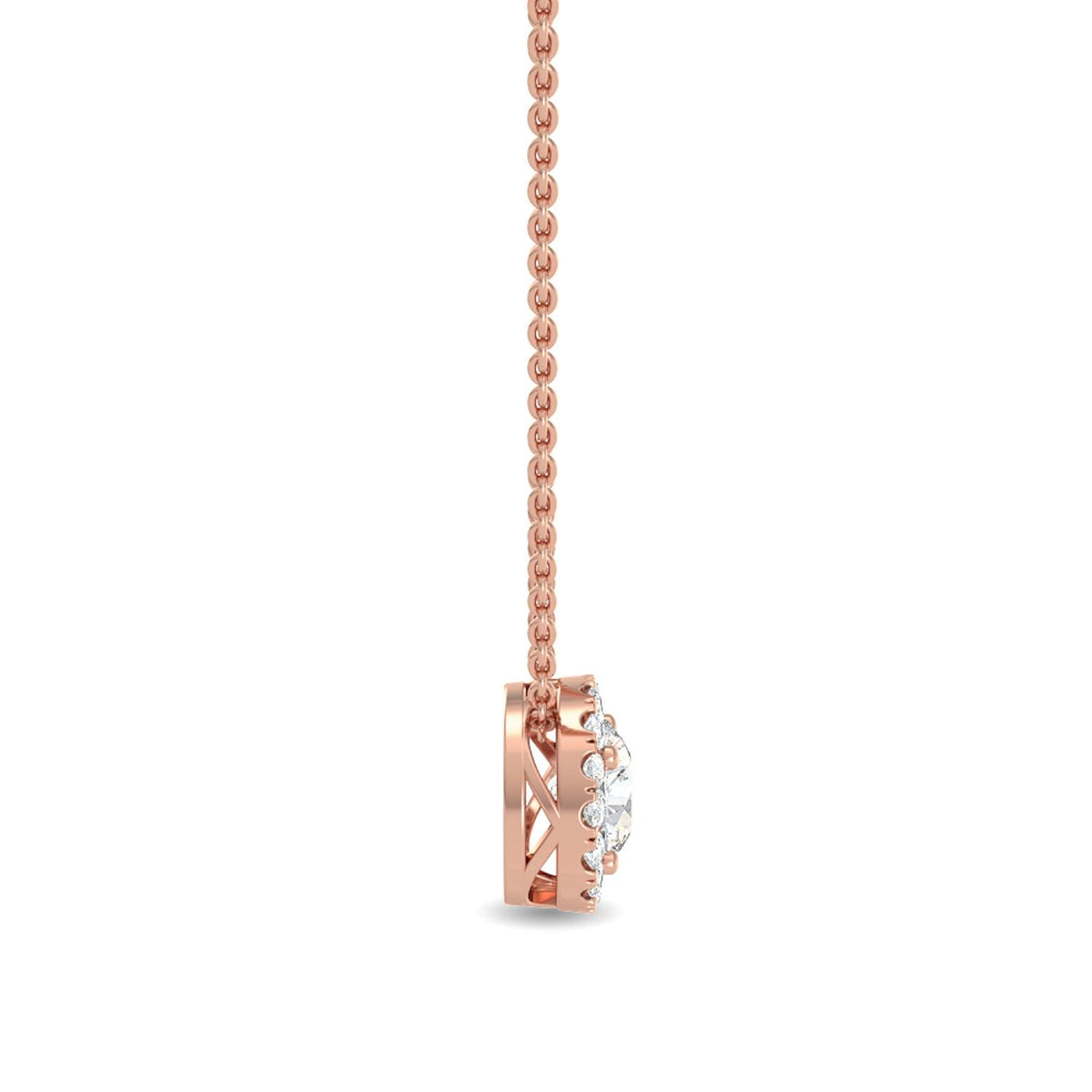 Rose Gold / 0.69ct Lab Grown Diamond Pendant