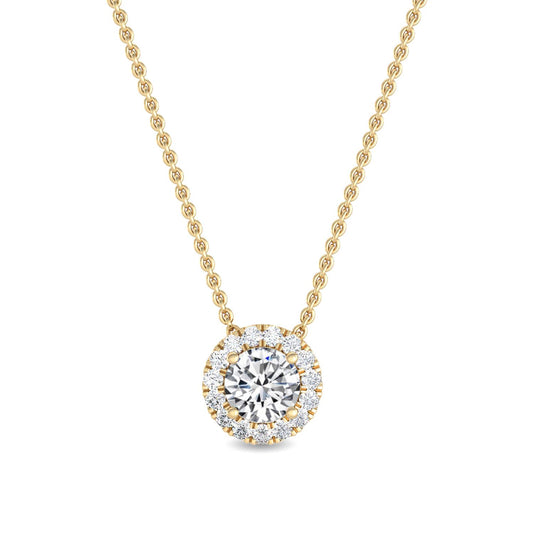 Yellow Gold / 0.69ct Lab Grown Diamond Pendant