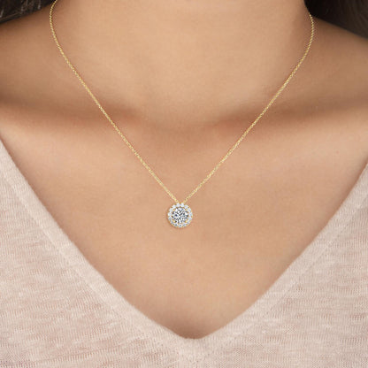 Yellow Gold / 0.69ct Lab Grown Diamond Pendant