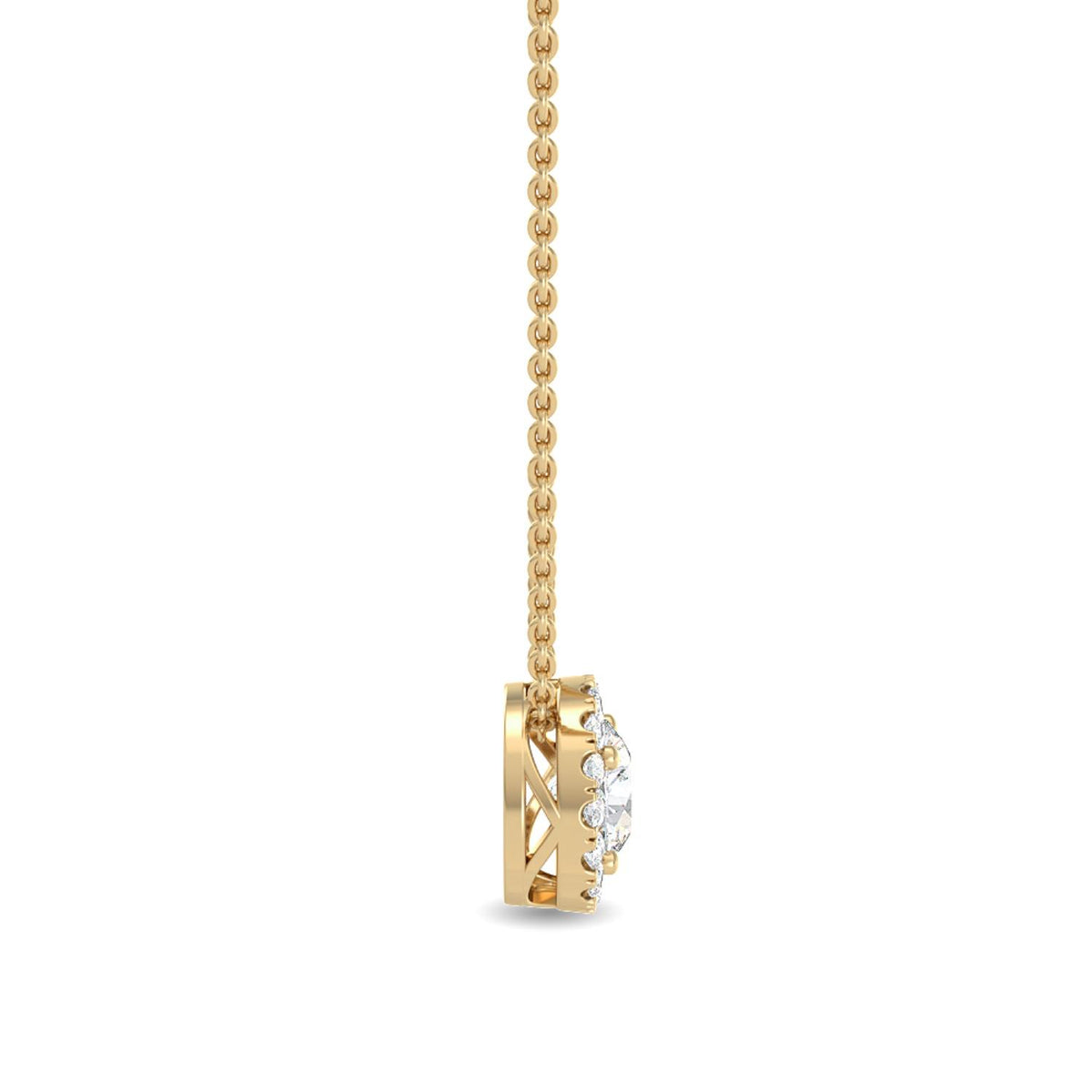 Yellow Gold / 0.69ct Lab Grown Diamond Pendant