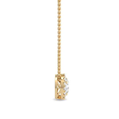 Yellow Gold / 0.69ct Lab Grown Diamond Pendant