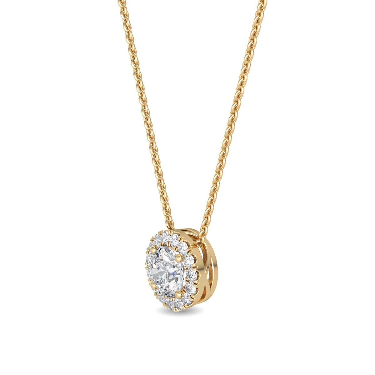 Yellow Gold / 0.69ct Lab Grown Diamond Pendant