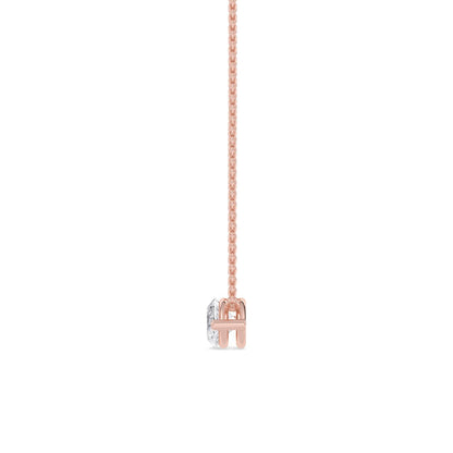 Rose Gold / Marquise Lab Grown Diamond Solitaire Pendant