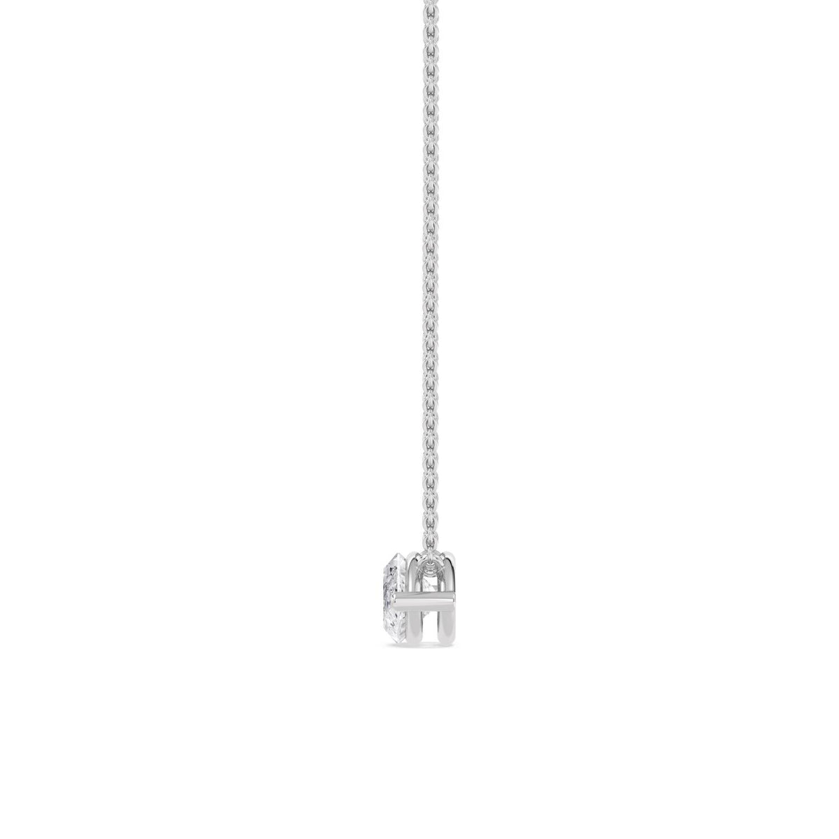 White Gold / Marquise Lab Grown Diamond Solitaire Pendant