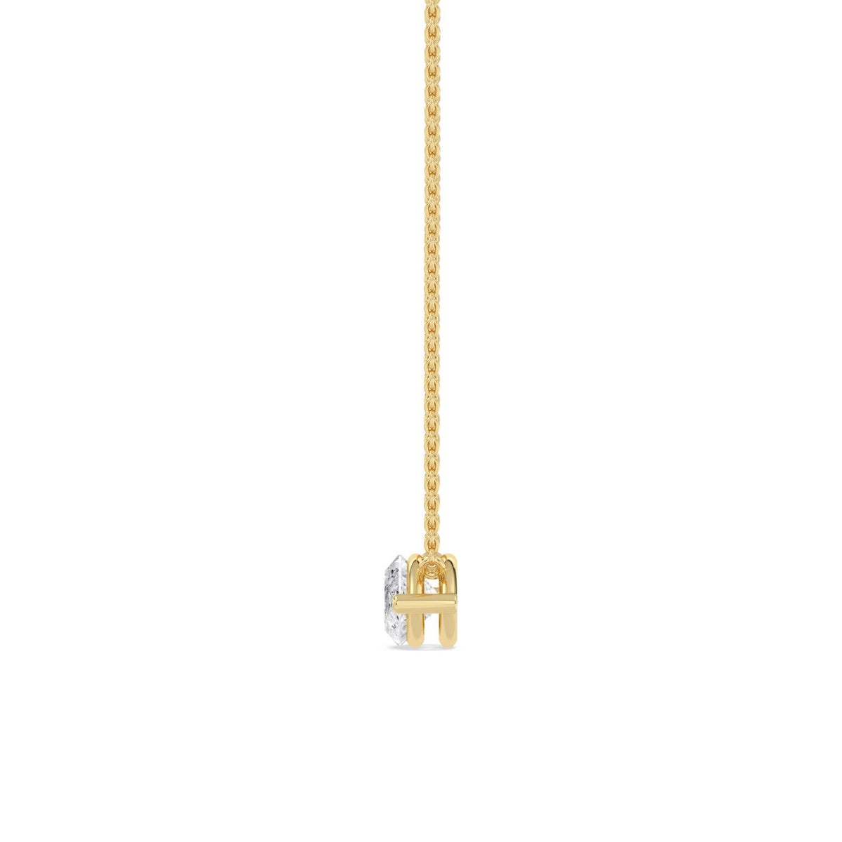 Yellow Gold / Marquise Lab Grown Diamond Solitaire Pendant