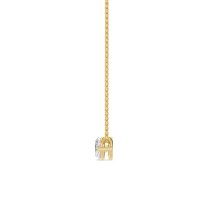 Yellow Gold / Marquise Lab Grown Diamond Solitaire Pendant