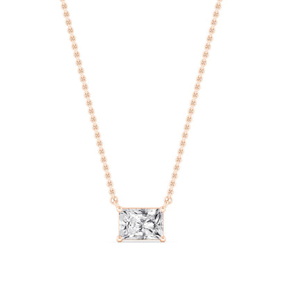 Rose Gold / Lab Grown Diamond Solitaire Pendant