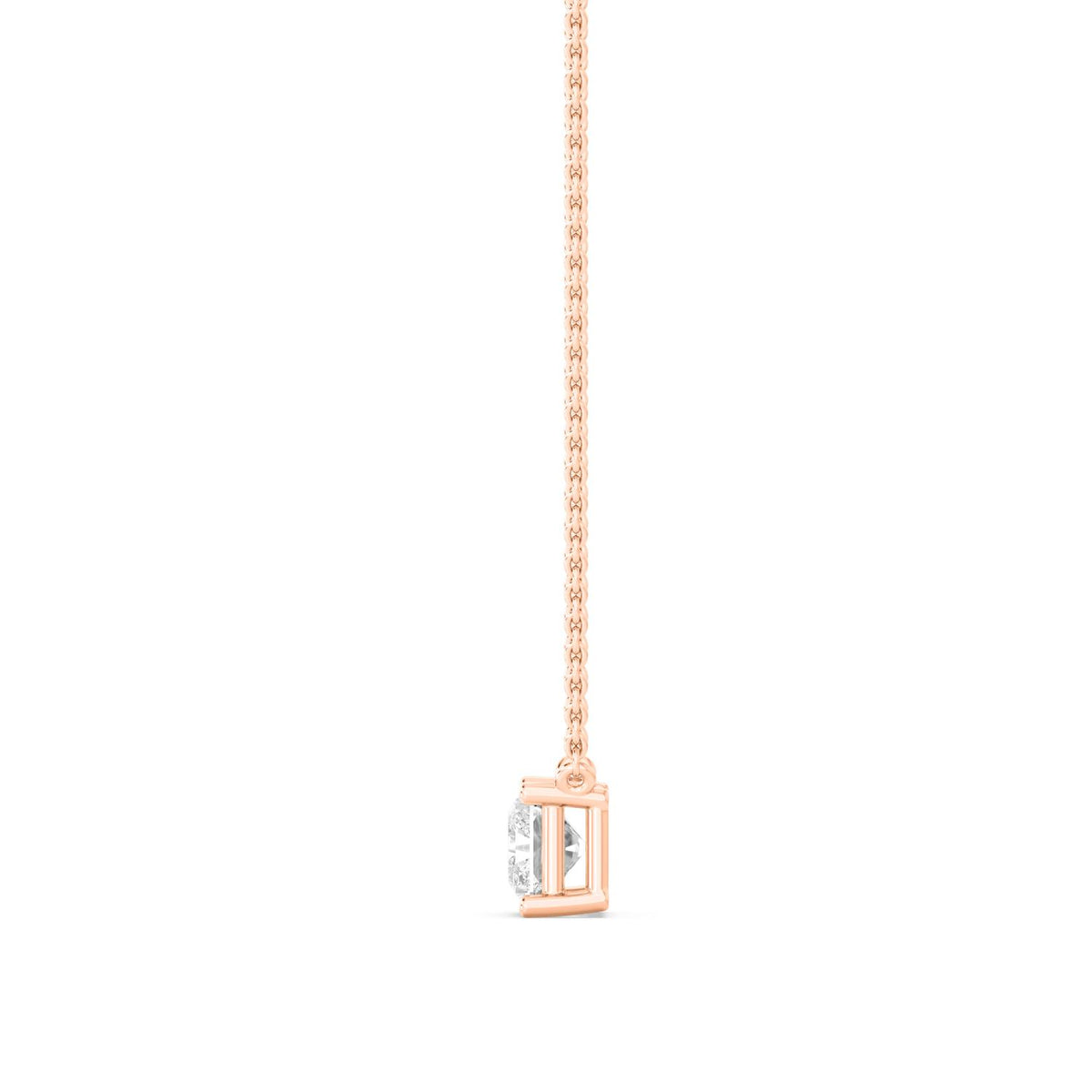 Rose Gold / Lab Grown Diamond Solitaire Pendant
