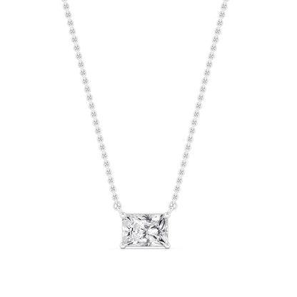 White Gold / Lab Grown Diamond Solitaire Pendant