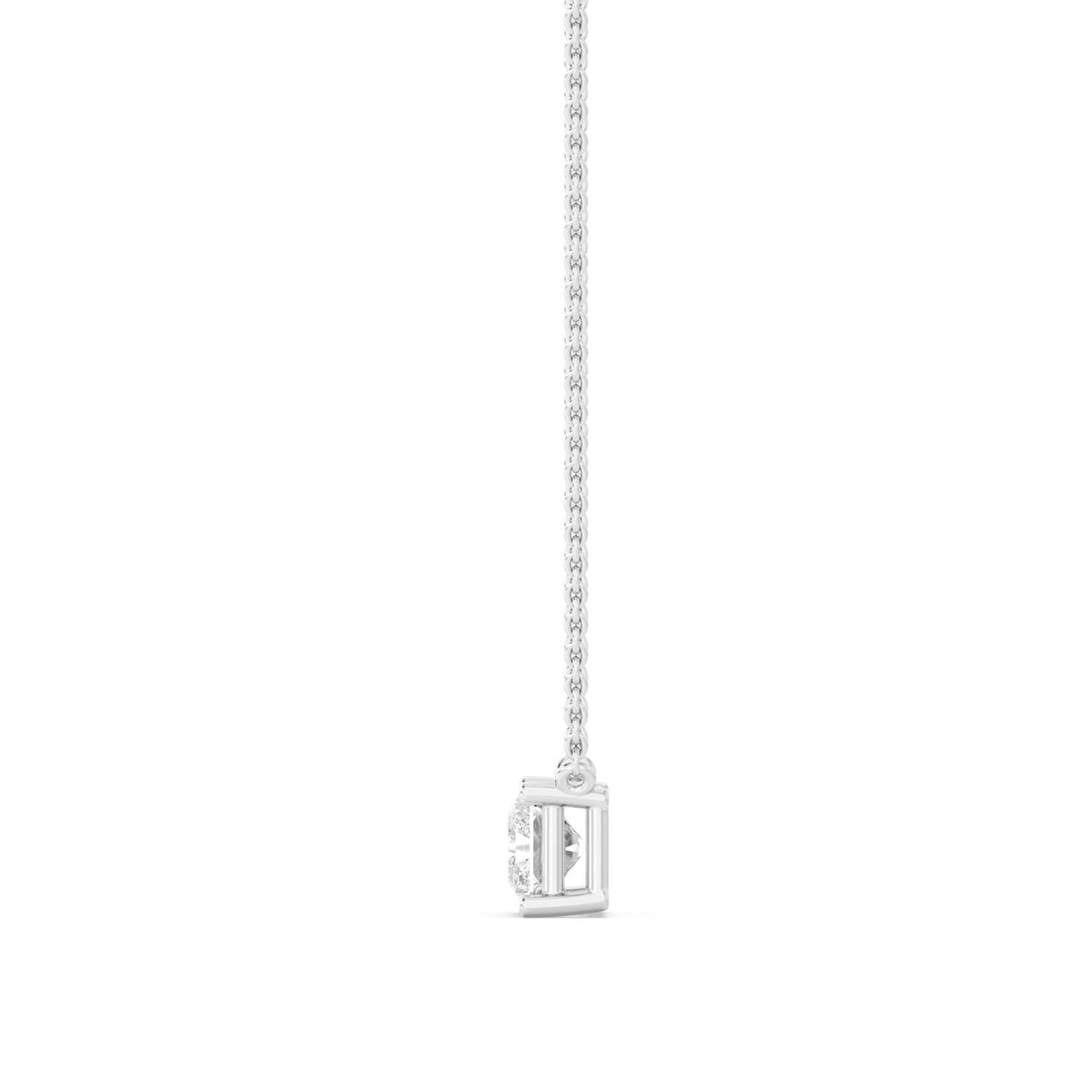 White Gold / Lab Grown Diamond Solitaire Pendant