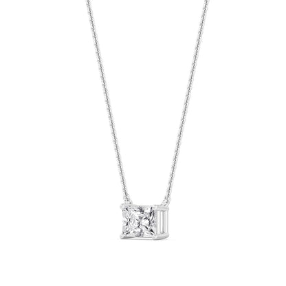 White Gold / Lab Grown Diamond Solitaire Pendant