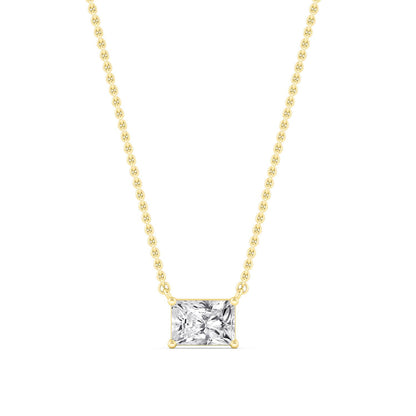 Yellow Gold / Lab Grown Diamond Solitaire Pendant