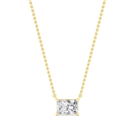 Yellow Gold / Lab Grown Diamond Solitaire Pendant