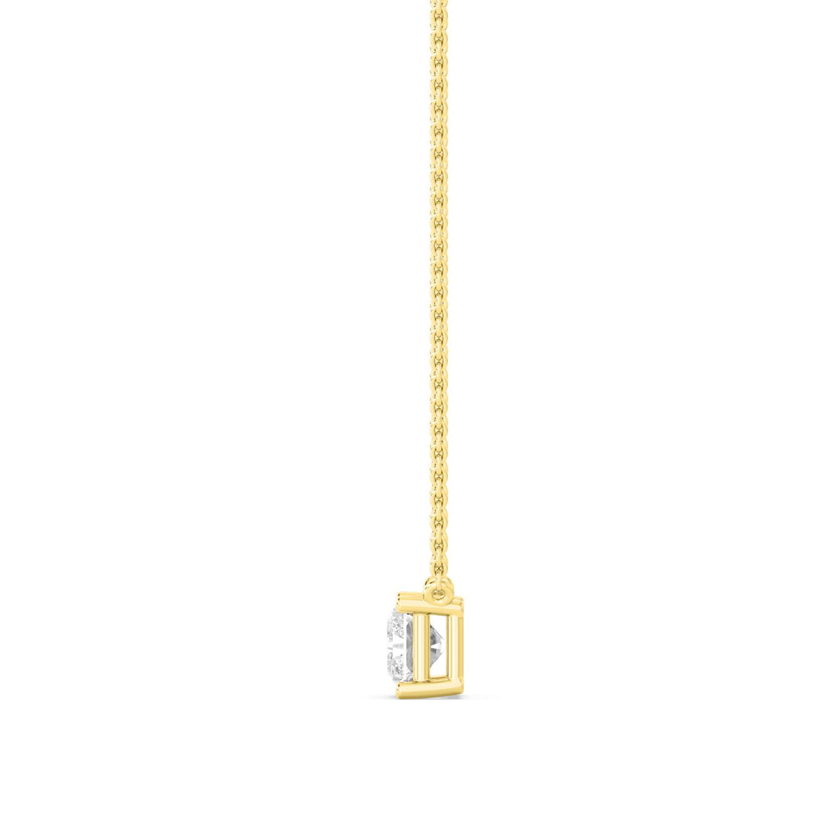 Yellow Gold / Lab Grown Diamond Solitaire Pendant