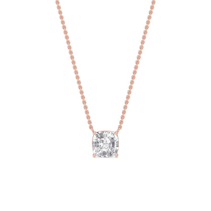 Rose Gold / Lab Grown Diamond Solitaire Pendant