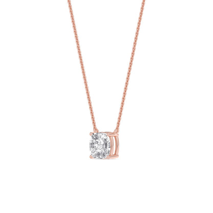 Rose Gold / Lab Grown Diamond Solitaire Pendant