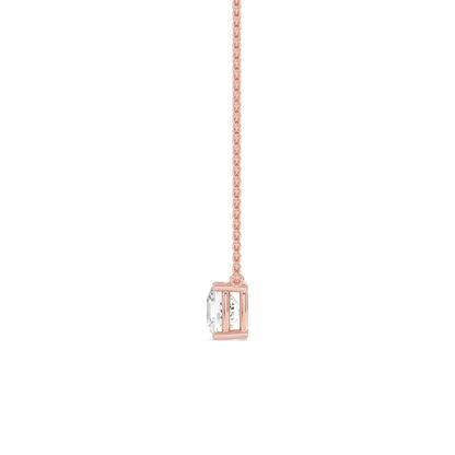 Rose Gold / Lab Grown Diamond Solitaire Pendant