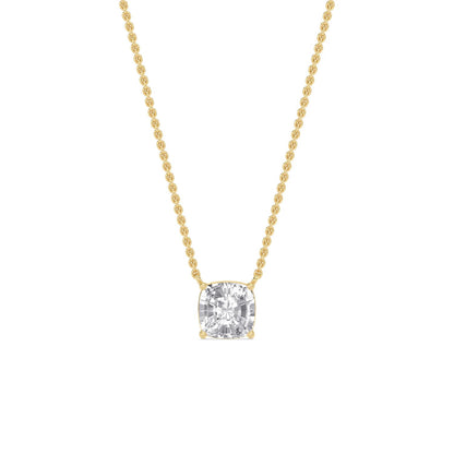 Yellow Gold / Lab Grown Diamond Solitaire Pendant
