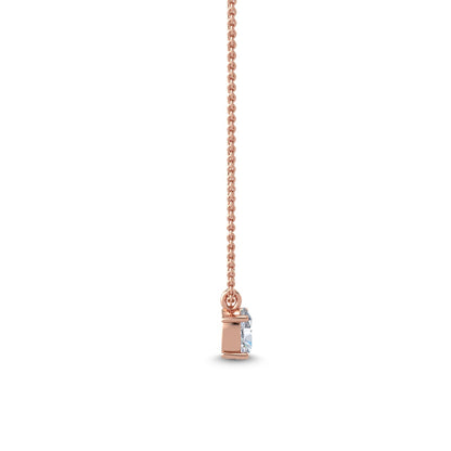 Rose Gold / Oval Lab Grown Diamond Solitaire Pendant