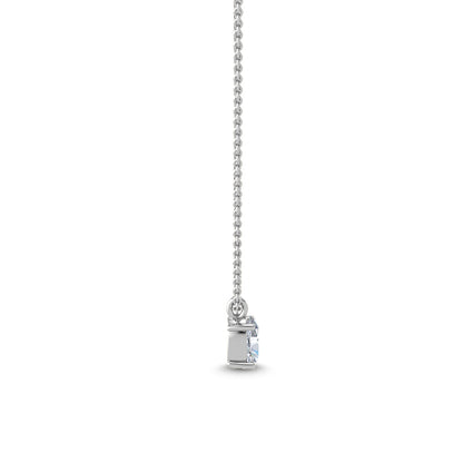 White Gold / Oval Lab Grown Diamond Solitaire Pendant
