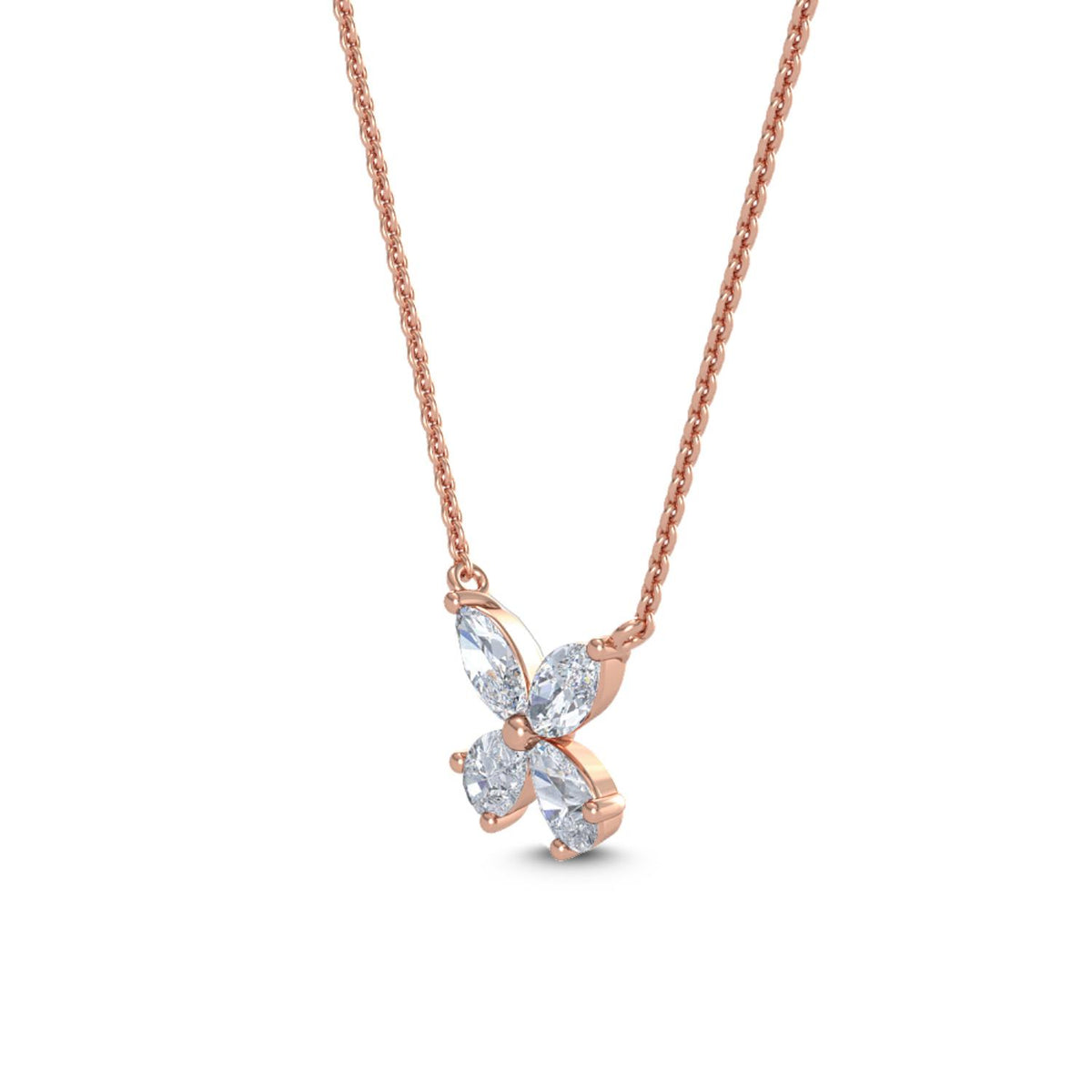 Rose Gold / 0.76ct Lab Grown Diamond Pendant