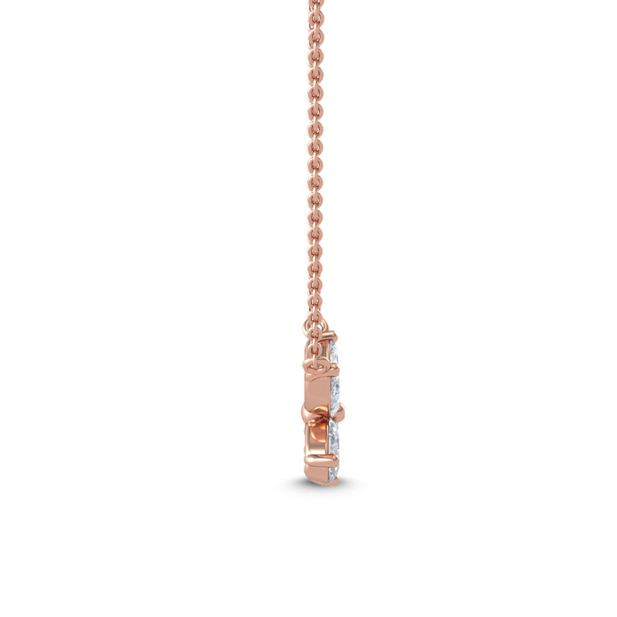 Rose Gold / 0.76ct Lab Grown Diamond Pendant