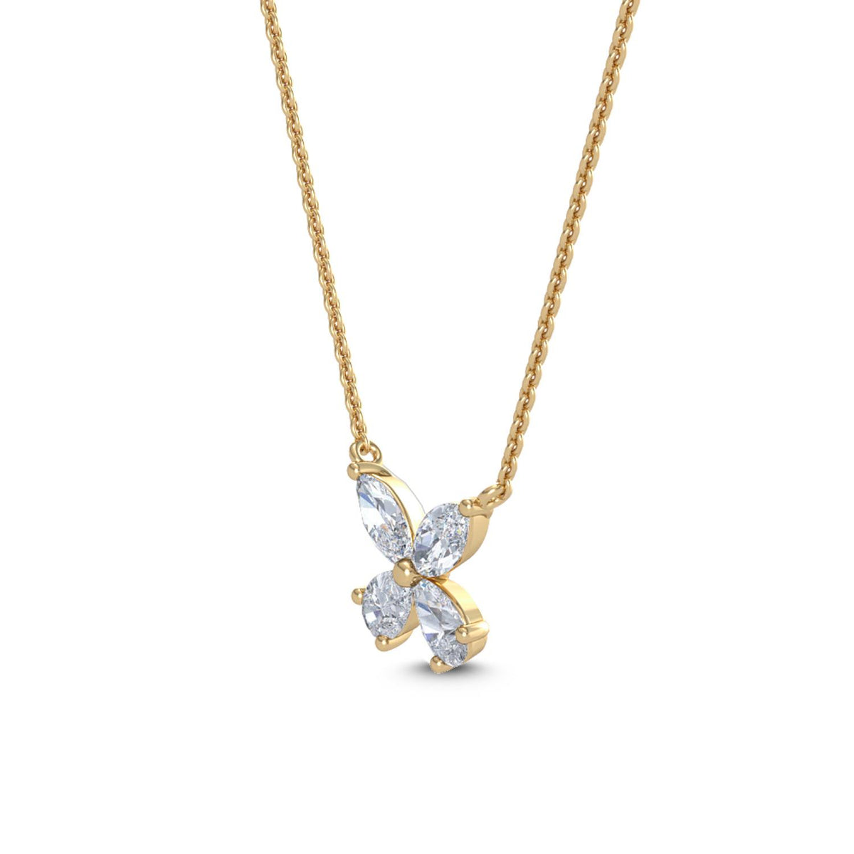 Yellow Gold / 0.76ct Lab Grown Diamond Pendant