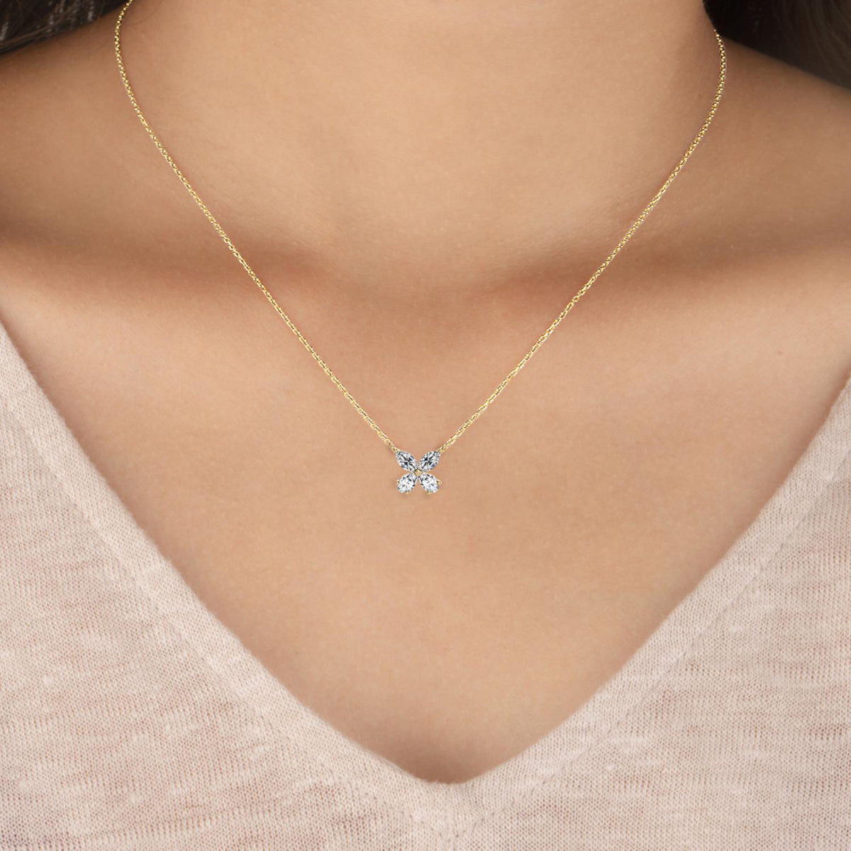Yellow Gold / 0.76ct Lab Grown Diamond Pendant