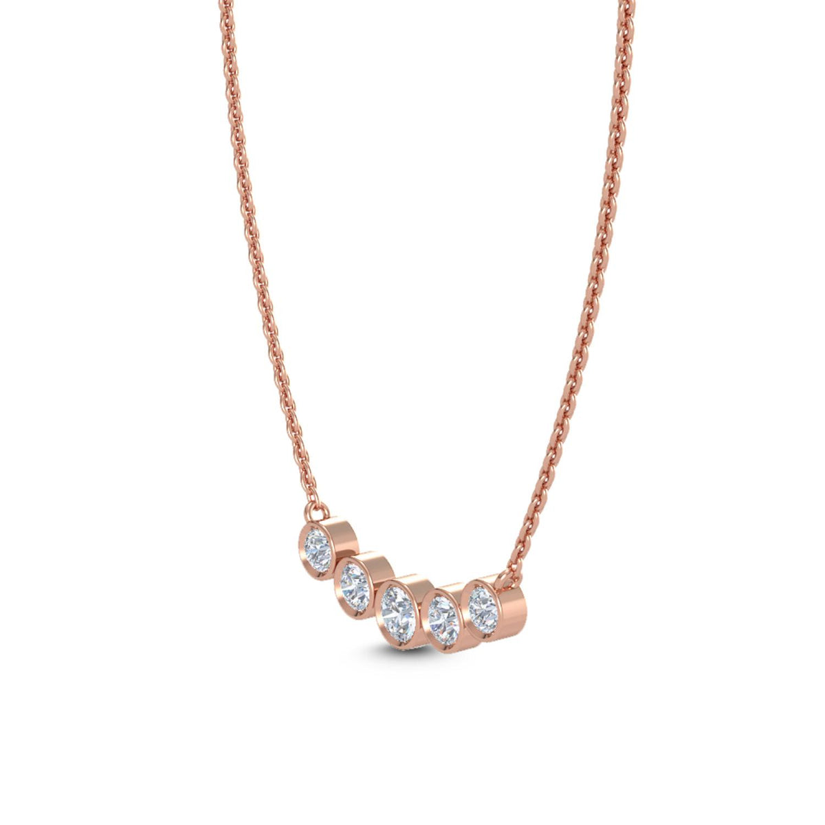 Rose Gold / 0.37ct Lab Grown Diamond Pendant