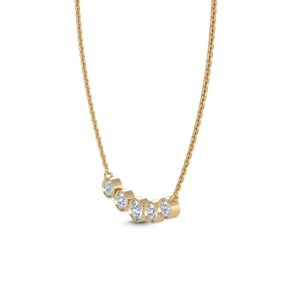 Yellow Gold / 0.37ct Lab Grown Diamond Pendant