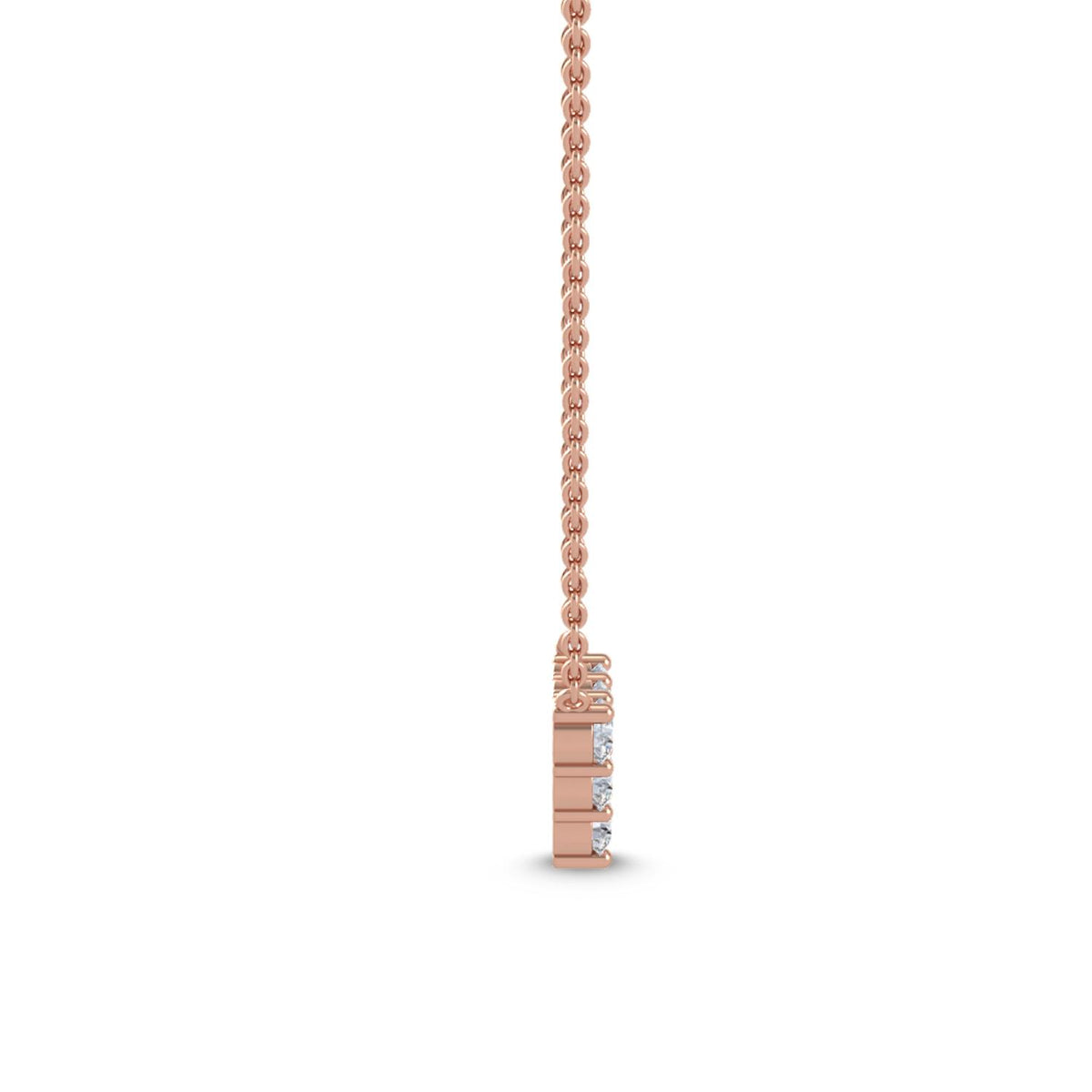 Rose Gold / 0.34ct Lab Grown Diamond Cluster Pendant