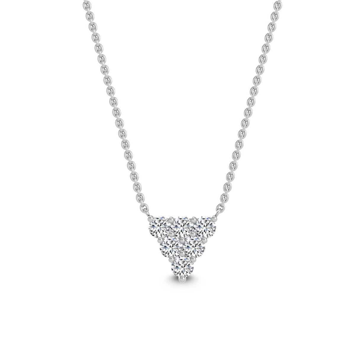 White Gold / 0.34ct Lab Grown Diamond Cluster Pendant