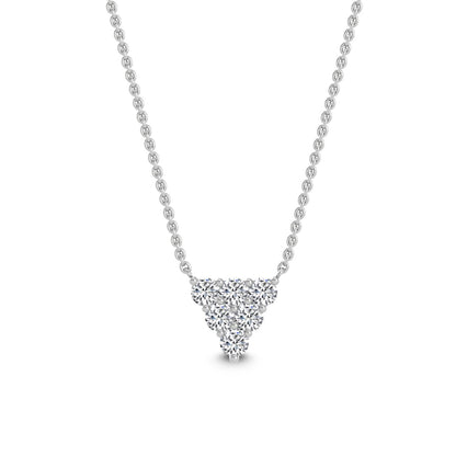 White Gold / 0.34ct Lab Grown Diamond Cluster Pendant