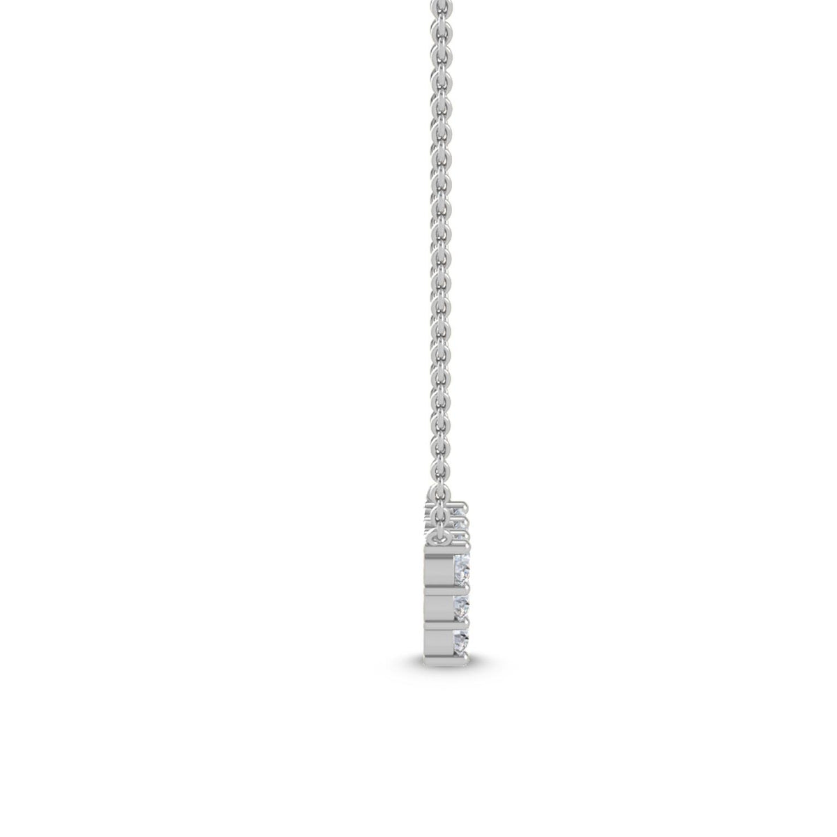 White Gold / 0.34ct Lab Grown Diamond Cluster Pendant