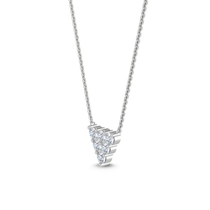White Gold / 0.34ct Lab Grown Diamond Cluster Pendant