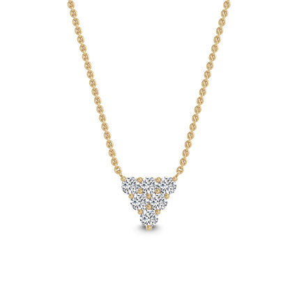 Yellow Gold / 0.34ct Lab Grown Diamond Cluster Pendant