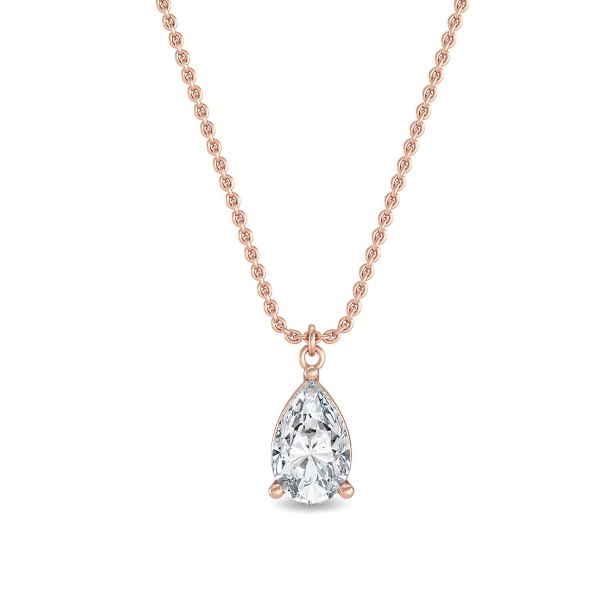 Rose Gold / 1.04ct Lab Grown Diamond Pendant