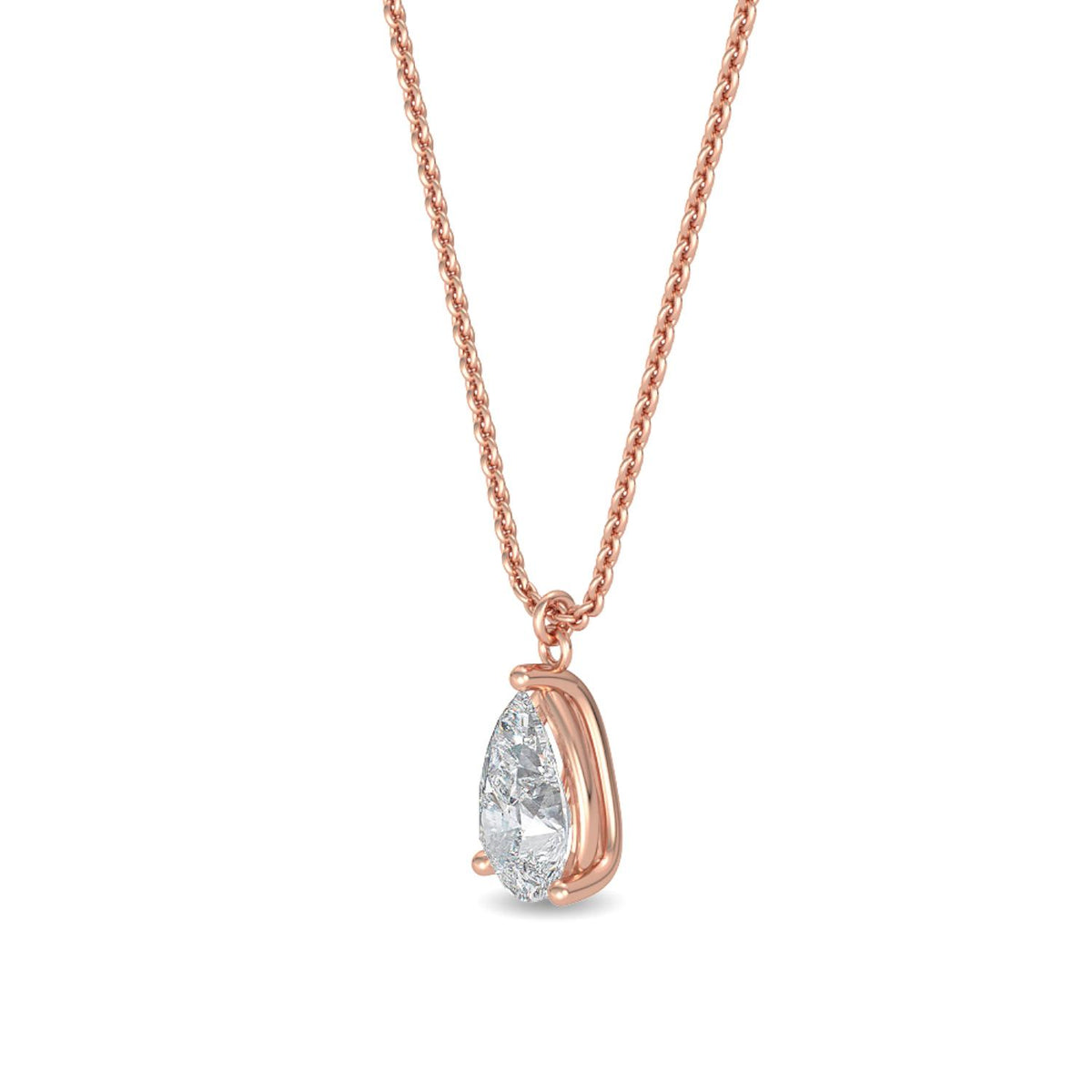 Rose Gold / 1.04ct Lab Grown Diamond Pendant