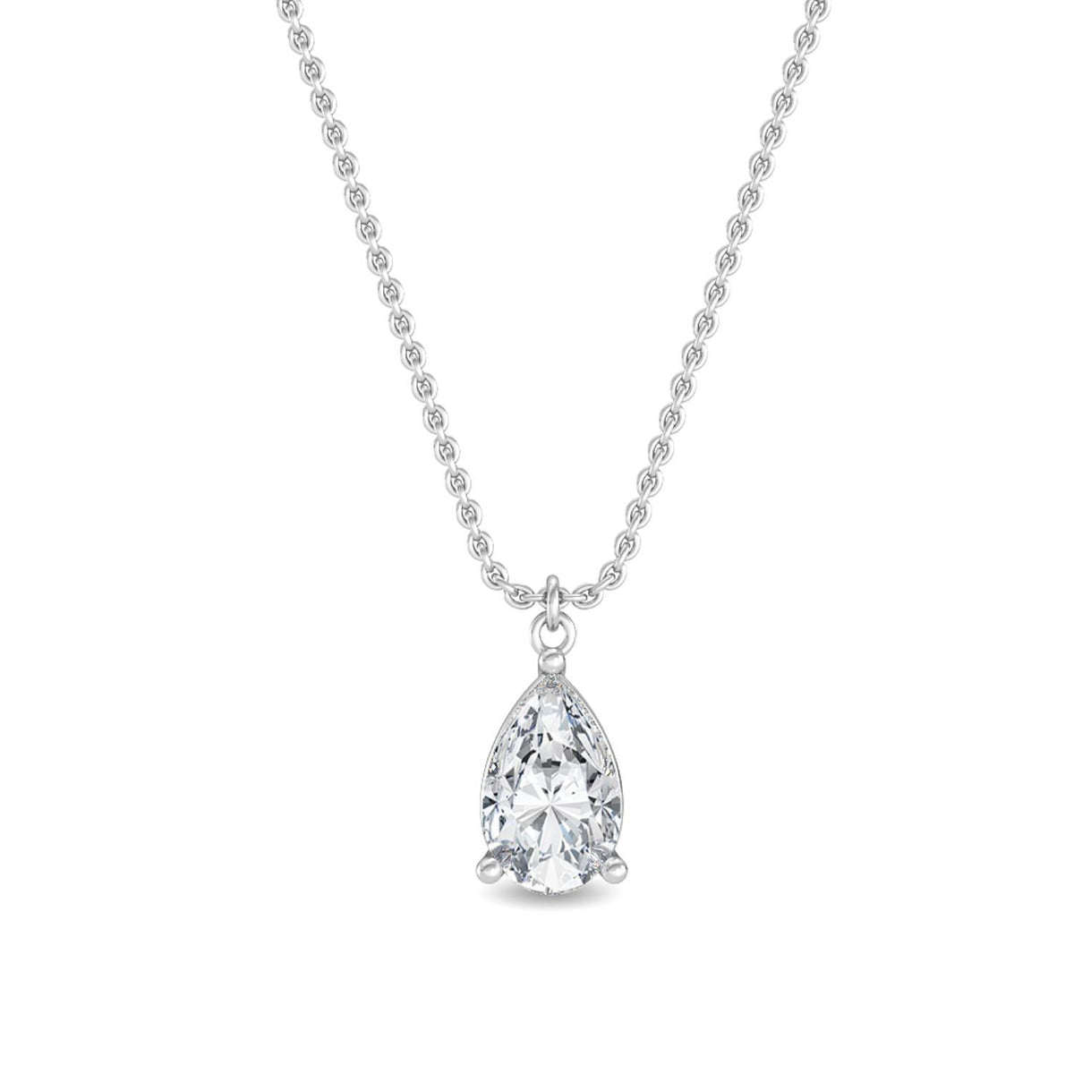 White Gold / 1.04ct Lab Grown Diamond Pendant