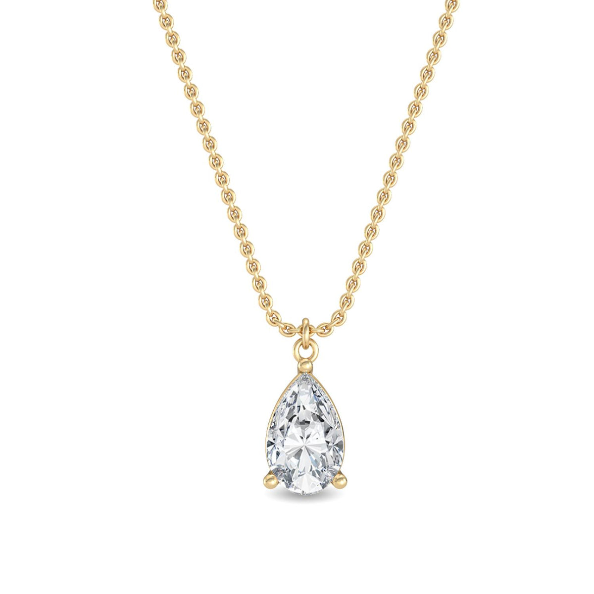 Yellow Gold / 1.04ct Lab Grown Diamond Pendant