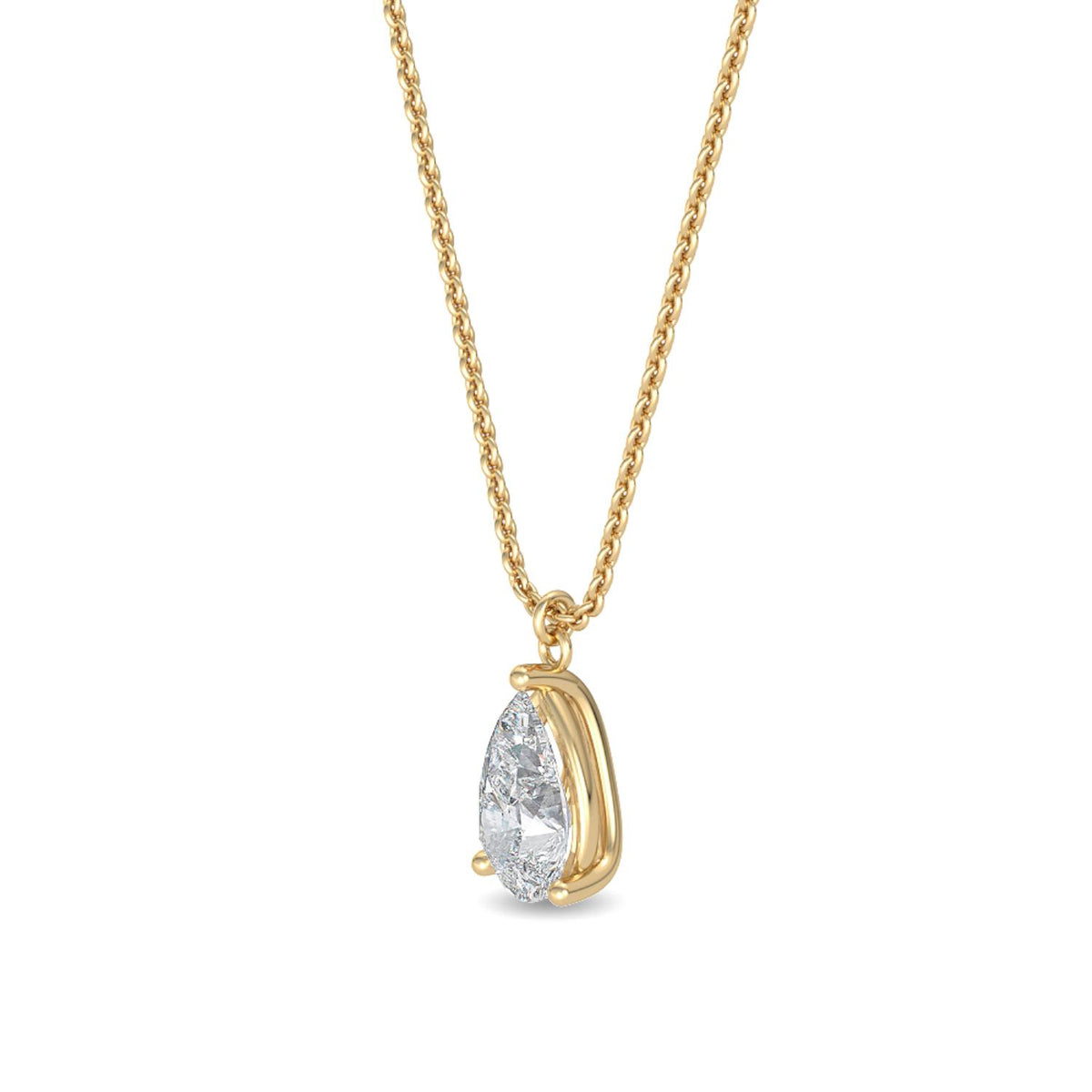 Yellow Gold / 1.04ct Lab Grown Diamond Pendant