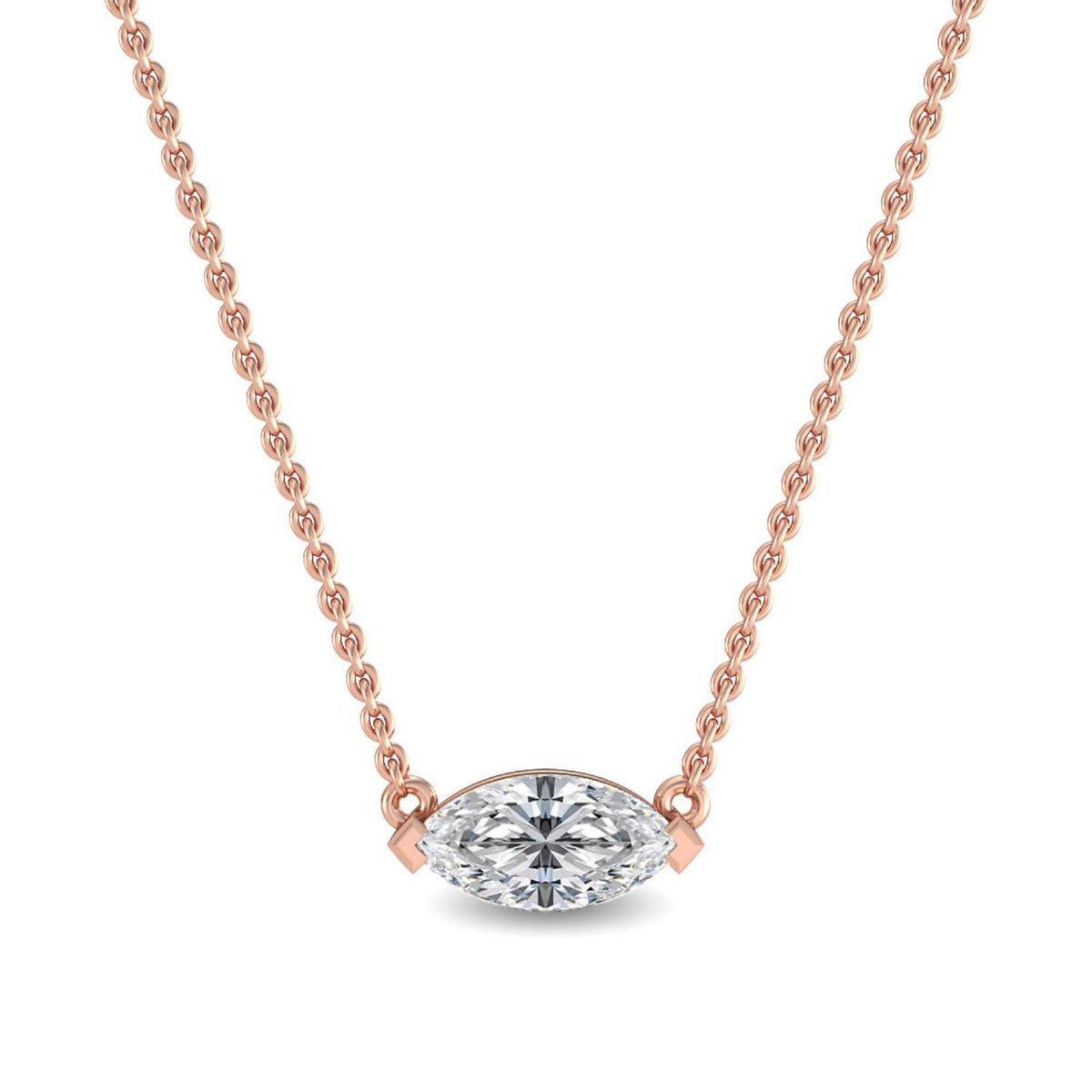 Rose Gold / 0.63ct Lab Grown Diamond Pendant